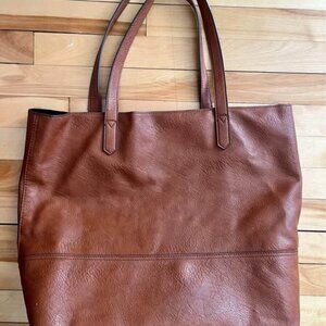 Overbrooke Large Vegan Leather Tote - Womens Slouchy Shoulder Bag with Open Top